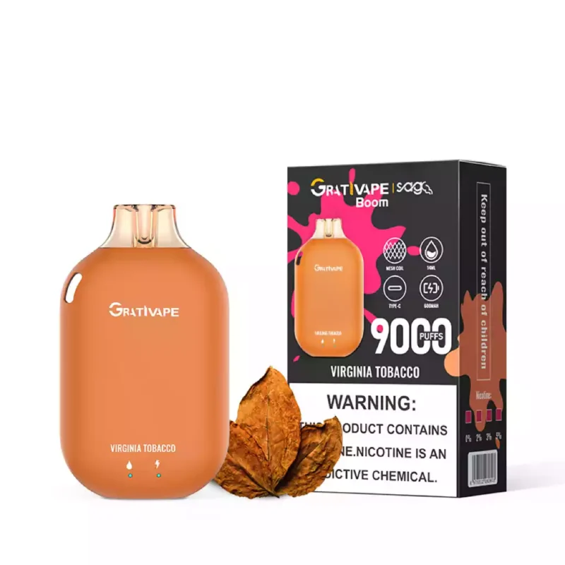 Grativape Boom 9000 Puffs Original Factory Wholesale Disposable Vape Pen Support OEM ODM 10 Flavors 11