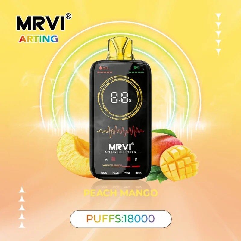 Nieuwste Hot MRVI Arting 18000 Puffs 26ml 600mAh batterij 2 5 Nicotine Dual Mesh Coil Groothandel Wegwerp Vape Pen met volledige scherm 4