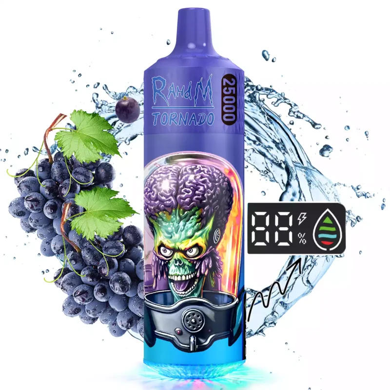 Meilleure vente RAHDM TORNADO K16S 25000 bouffées 10 arômes Stylo à Vape jetable avec batterie rechargeable 600mAh Wholesale 1