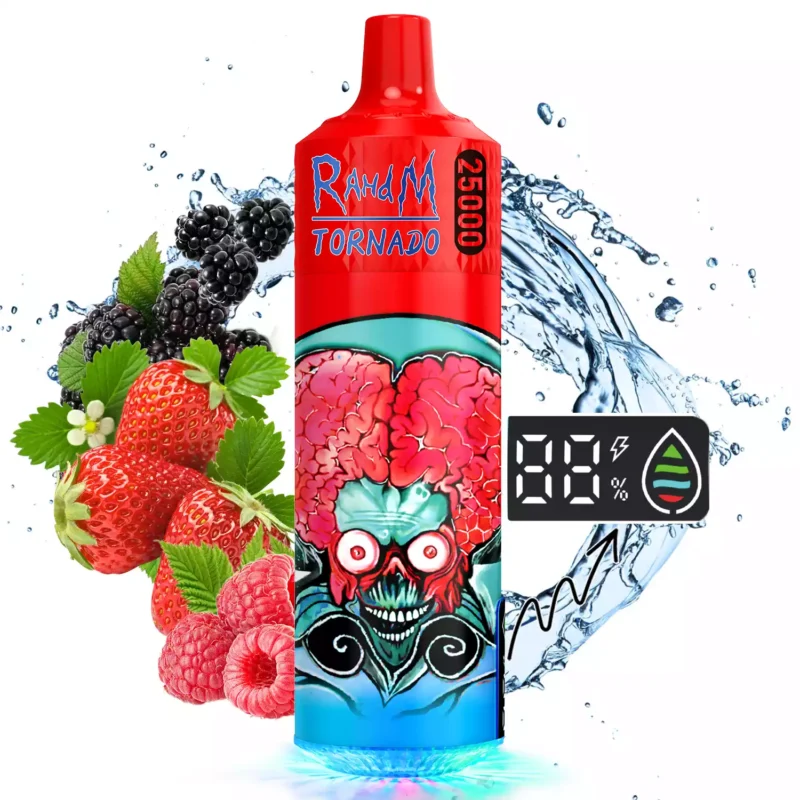 Meilleure vente RAHDM TORNADO K16S 25000 bouffées 10 arômes Stylo à Vape jetable avec batterie rechargeable 600mAh Wholesale