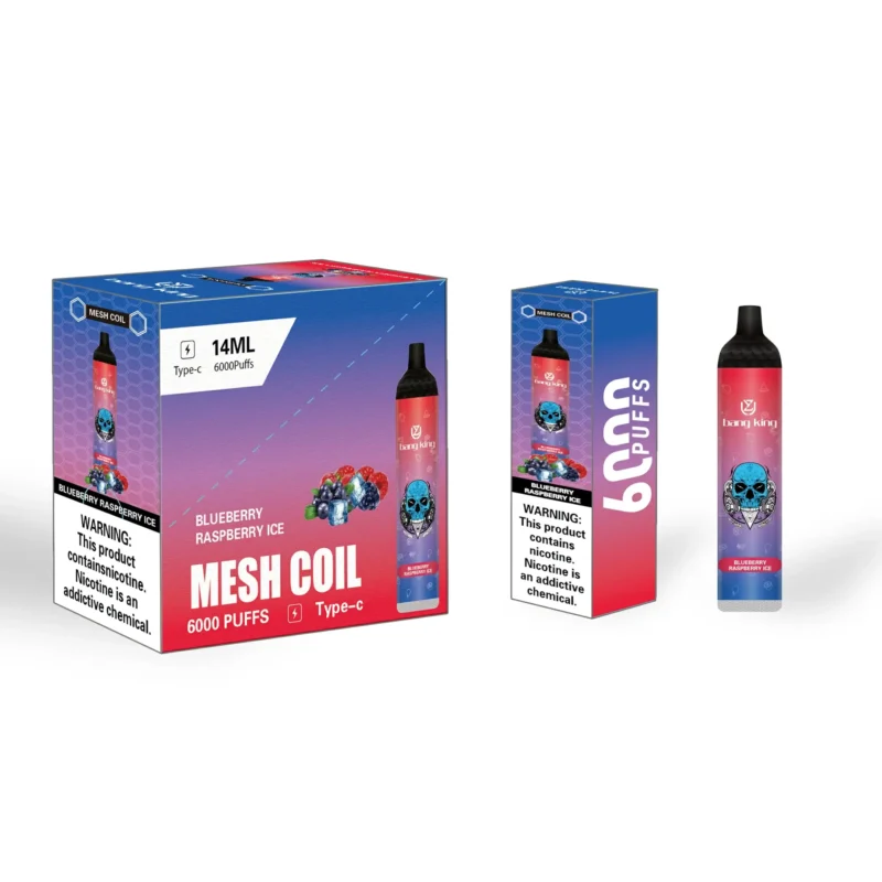 UZY Bang King 6000 soffi usa e getta Penna da Vape 14ml Succo di E 1100mAh Batteria all'ingrosso con luce RGB e molteplici opzioni di nicotina 2