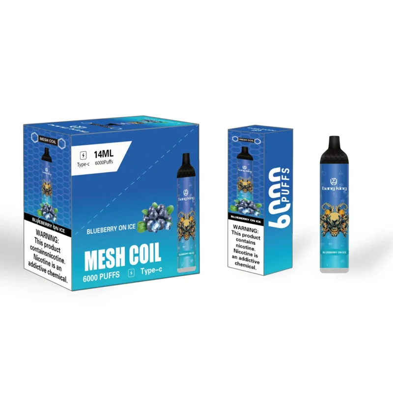 UZY Bang King 6000 soffi usa e getta Penna da Vape a basso contenuto di nicotina 14ml E-Liquid all'ingrosso con molteplici opzioni di sapore 2