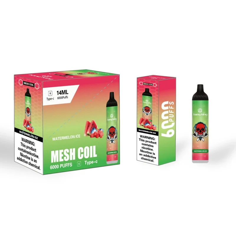 UZY Bang King 6000 soffi usa e getta Penna da Vape 14ml Succo di E 1100mAh Batteria all'ingrosso con luce RGB e molteplici opzioni di nicotina 9