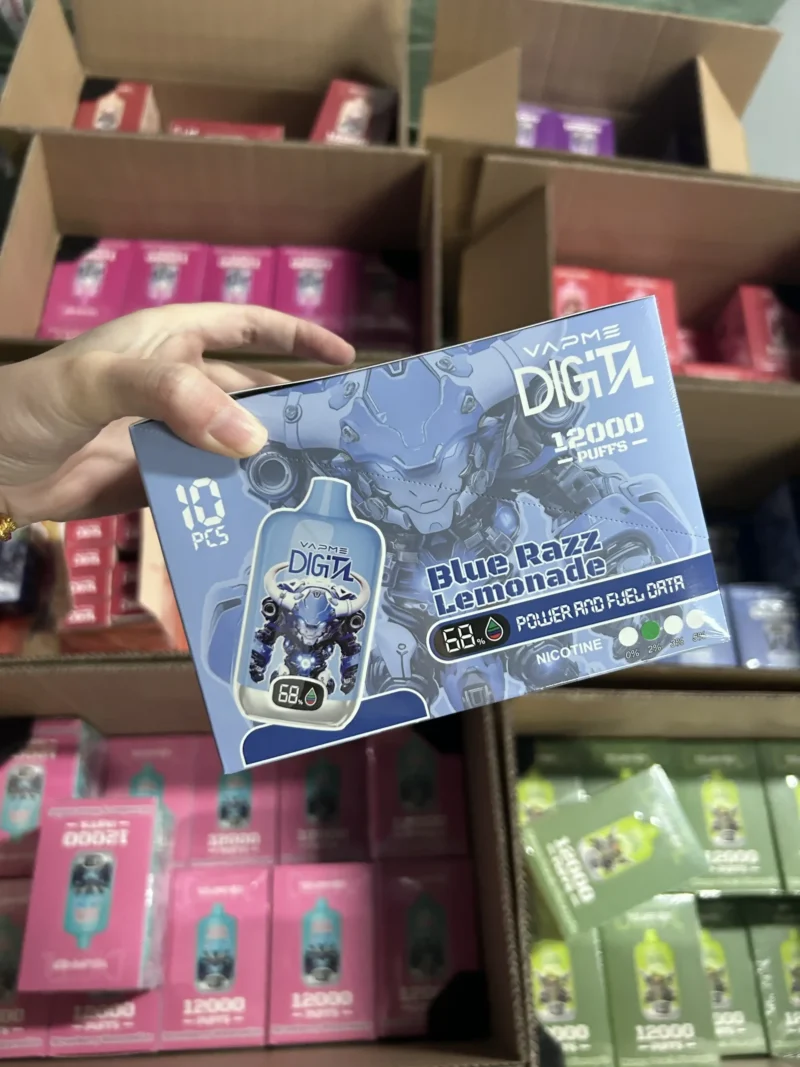 Vape usa e getta Vapme Digital 12000 Puffs Vape Pen Partner di distribuzione necessario Varietà di sapori 12K E Cig 18ml pre-riempito 0 2 5 Nicotina 4 scalato