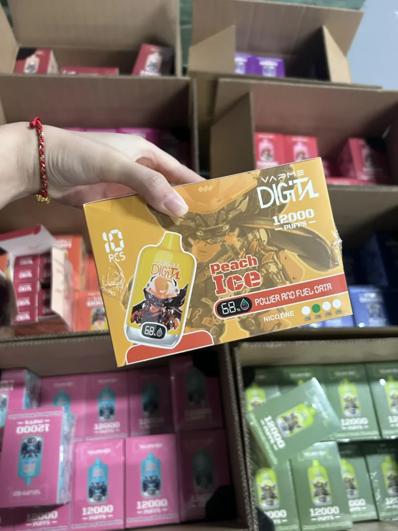Vape usa e getta Vapme Digital 12000 Puffs Vape Pen Partner di distribuzione necessario Varietà di sapori 12K E Cig 18ml pre-riempito 0 2 5 Nicotina 6 scalato