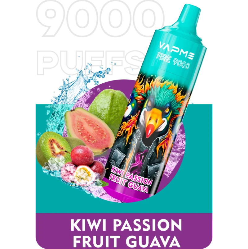 Vapme Fire 9000 Puffs 0% 2% 3% 5% Nicotina 18 sabores e 650 mAh 18ml Caneta Vape descartável por atacado com 18 sabores 1