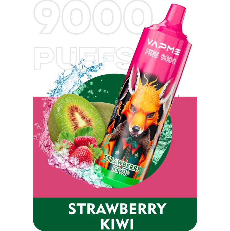 Vapme Fire 9000 Puffs 18 Sabores em Estoque com 650 mAh 18ml Pré-Cheio 0 2 3 5 Nicotina Atacado Caneta Vape Descartável Com RBG Light 8 escalado