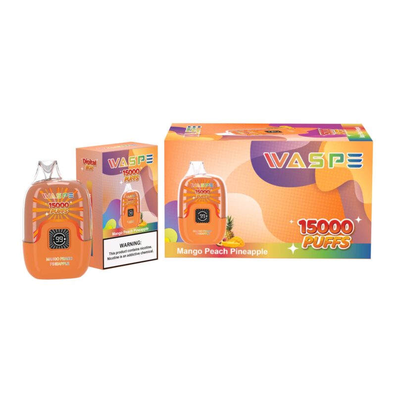 Waspe 15000 Puffs Digital Box Pen Disponible para Vape Desechable al por mayor de EU Warehouse 0 2 3 5 Nicotina 6
