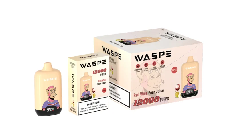 Commercio all'ingrosso Waspe 12000 Puffs Digital Box Low Nicotine Disposable Vape Pen con display LCD 20ml Multiple Flavors 1