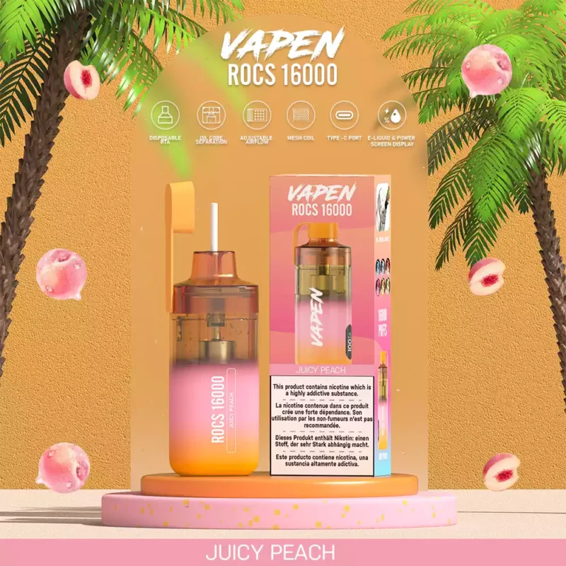 VAPEN ROCS 16000 PUFFS Recarregável 2 5 Baixa Nicotina Óleo Recarregável Comprar a granel Atacado Descartável Vape China Original Fábrica Envio 12
