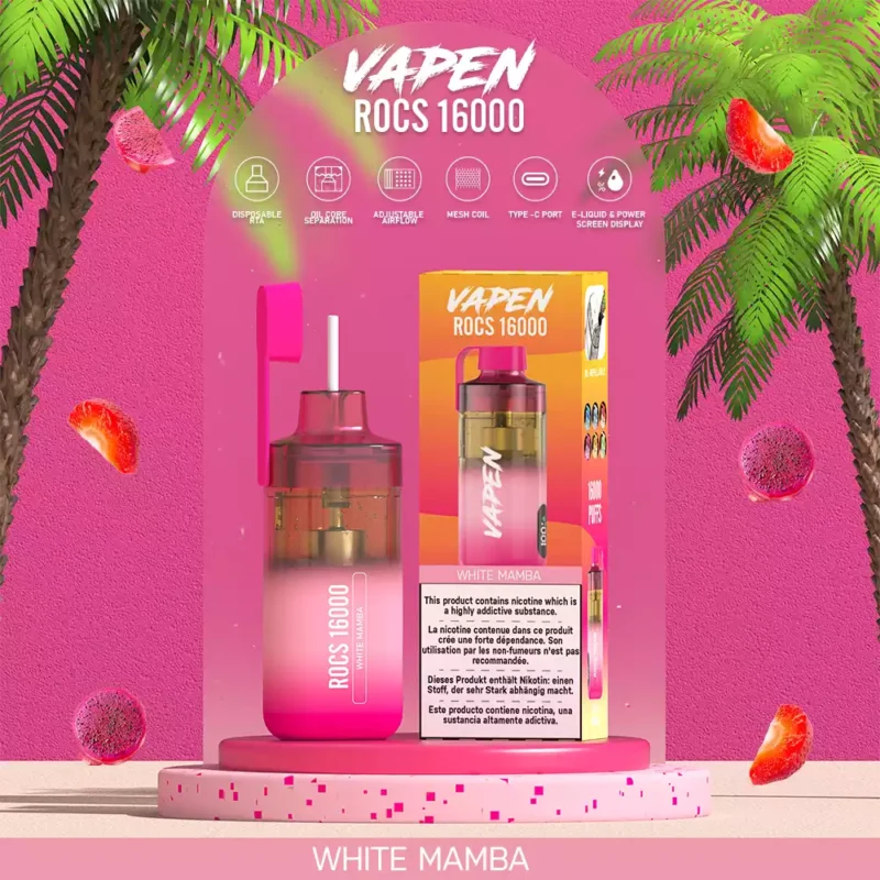 VAPEN ROCS 16000 PUFFS Recarregável 2 5 Baixa Nicotina Óleo Recarregável Comprar a granel Atacado Descartável Vape China Original Fábrica Envio 16