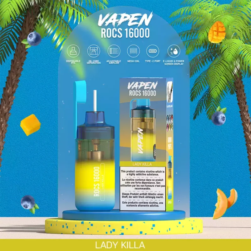 VAPEN ROCS 16000 PUFFS Recarregável 2 5 Baixa Nicotina Óleo Recarregável Comprar a granel Atacado Descartável Vape China Original Fábrica Envio 18