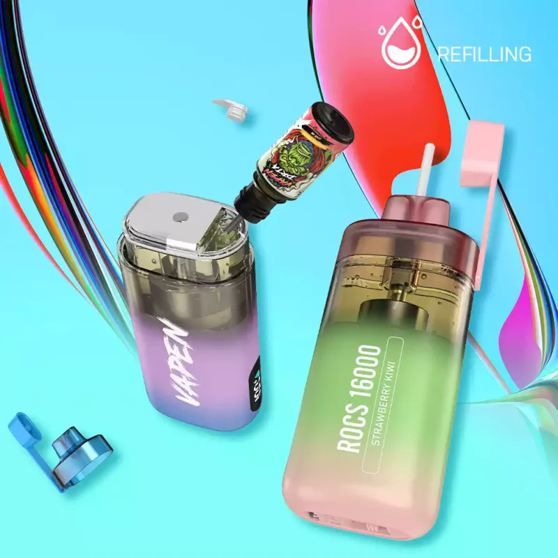 Original Factory VAPEN ROCS 16000 PUFFS 2% 5% Low Nicotine 650mAh Rechargeable Buy Bulk Wholesale Disposable Vape 3