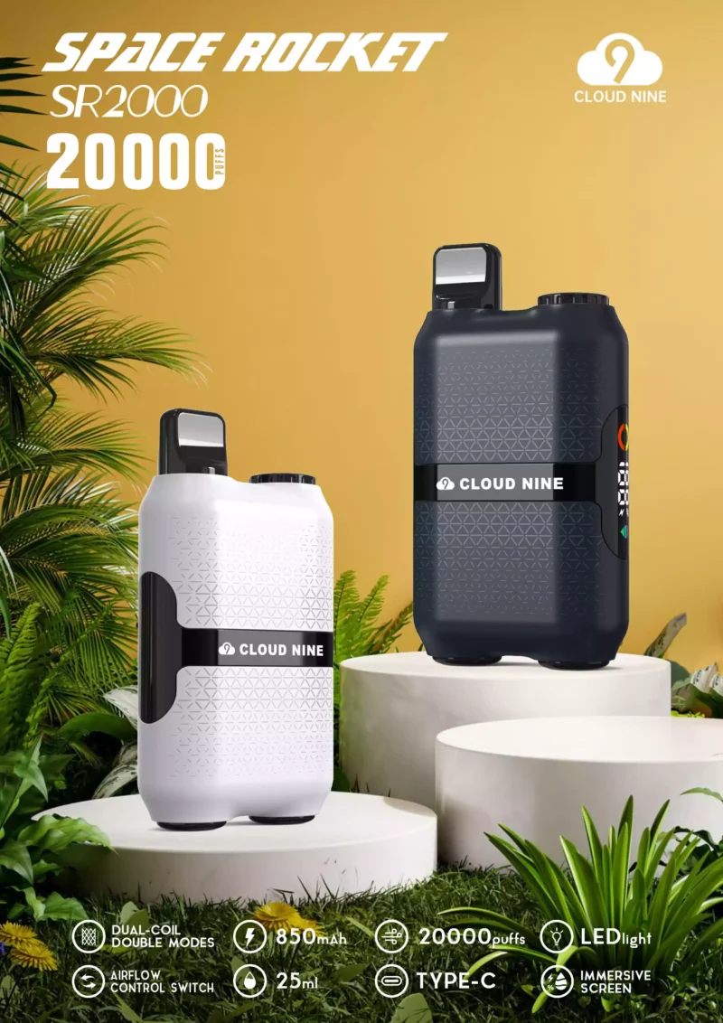 Original de Fábrica CLOUD NINE D33 20000 Puffs Atacado em Massa Comprar Vape Descartável 5% Nicotina Fresca 10 Sabores 2024 Novo (14)
