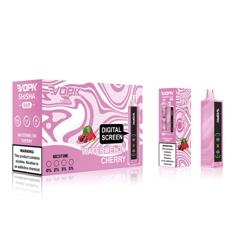 VOPK Shisha BAR 20000 Puffs Rechargeable Disposable Vape Pen Wholesale 0 2 3 5 Low Nicotine LED Screen Original Shipping Bulk Buy Best Price 15