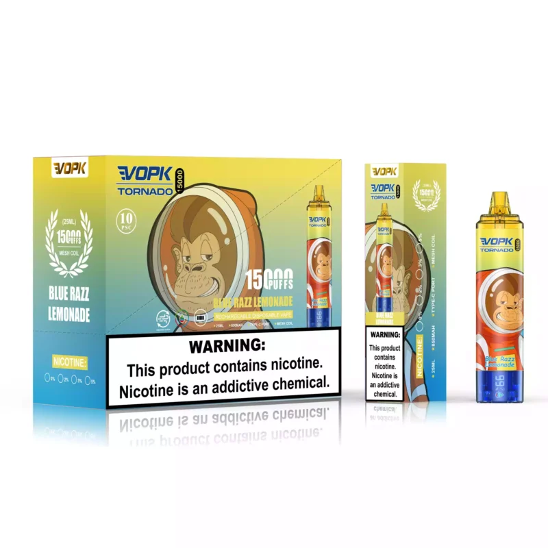 VOPK TORNADO 15000 bouffées Bulk Buy Rechargeable 0% 2% 3% 5% Low Nicotine Disposable Vape Wholesale Adjustable air LED Display 2025 Hot (6)