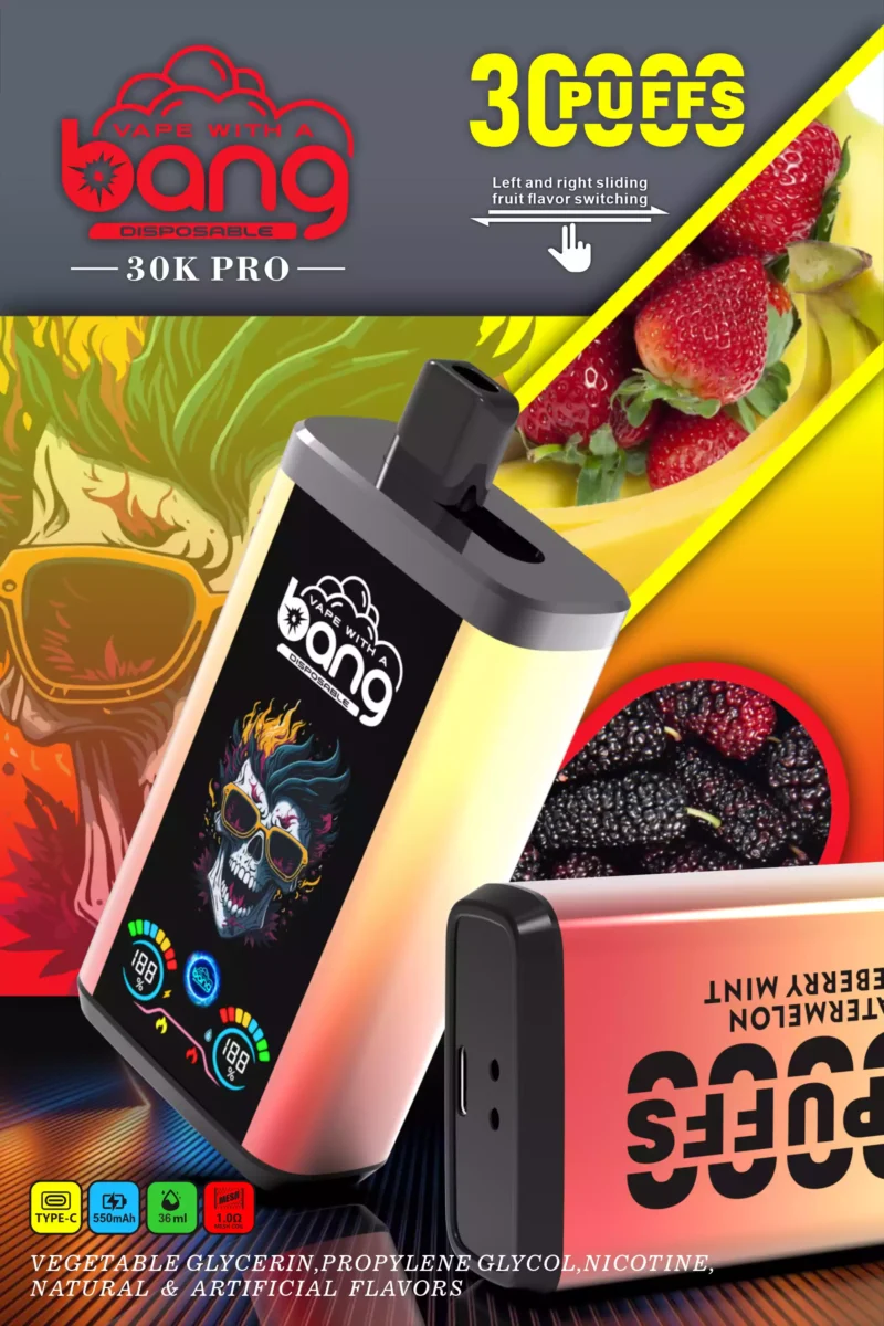 Nuovo modello innovativo Bang 30000 soffi PRO Vape usa e getta a basso contenuto di nicotina 550mah Batteria all'ingrosso acquisto in blocco 11 scalato