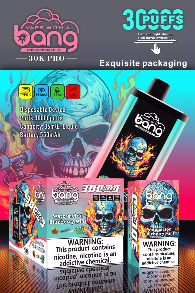 Innovativo nuovo modello Bang 30000 soffi PRO usa e getta Vape basso nicotina 550mah batteria all'ingrosso acquisto all'ingrosso (4)