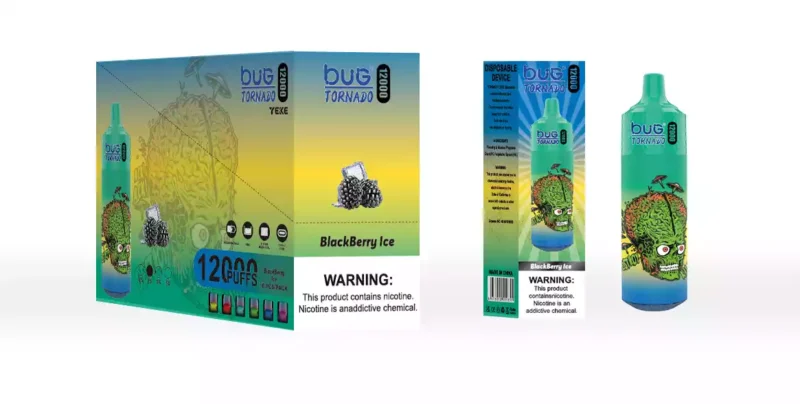 BUG 03 Senza schermo 12000 soffi Caratteristiche bobina a rete 16ml E Liquid 2 Nicotina Tipo C Ricaricabile Display LED RGB Luce Con Cordino 2