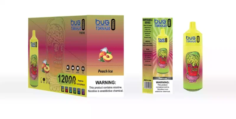 BUG 03 Senza schermo 12000 soffi Caratteristiche bobina a rete 16ml E liquido 2 nicotina tipo C Ricaricabile Display LED RGB Luce Con cordino 5