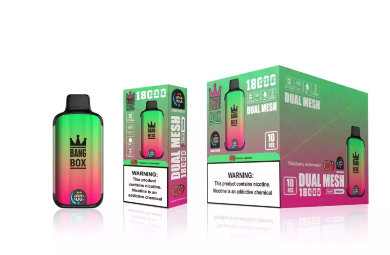 Bang Box 18000 Puffs Novo Produto Premium LED Display Recarregável Vape Descartável com Desempenho Melhorado 8