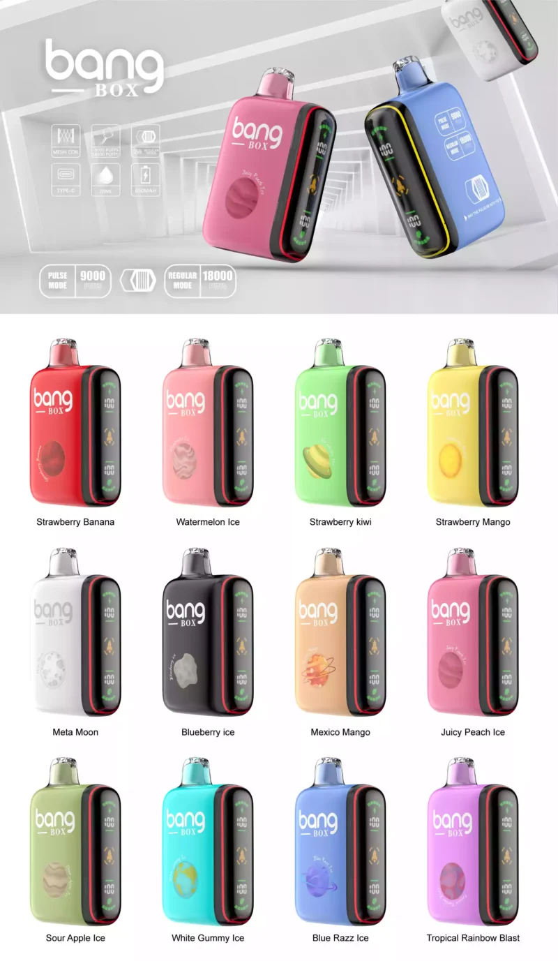 Bang Box 9000 18000 Puffs Premium Bangbox Vape Para Placer Vaping Extendido 12 escalas