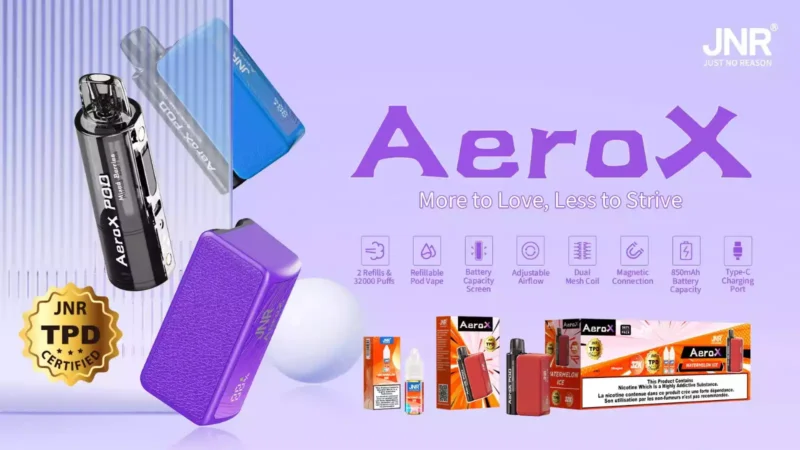 JNR AeroX 32000 Vape Review - Uma experiência excecional de Vape recarregável