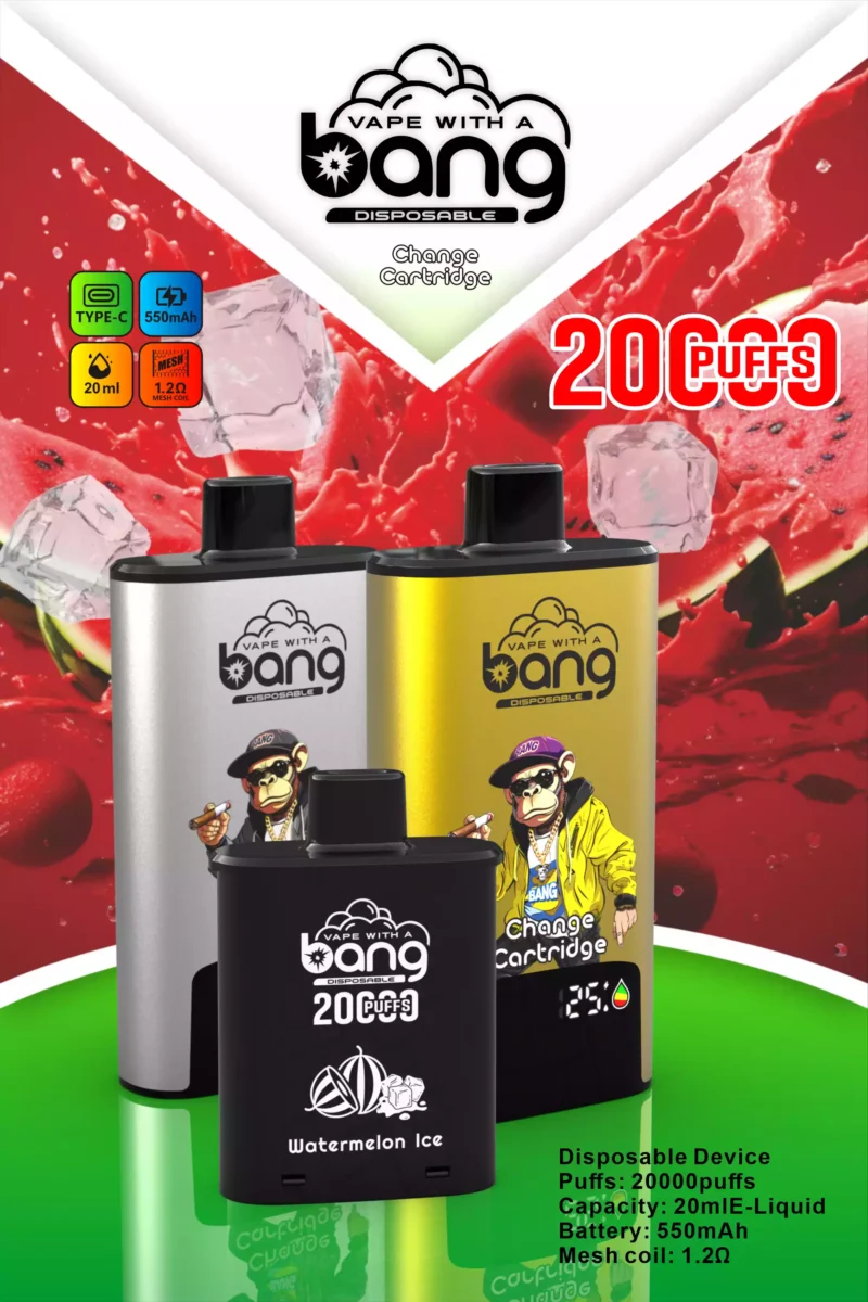 Explorez Bang Vape 20000 DSK046 B20HD avec 20 ml E liquide et Type C Charge rapide pour une expérience de longue durée sans effort 4 à l'échelle