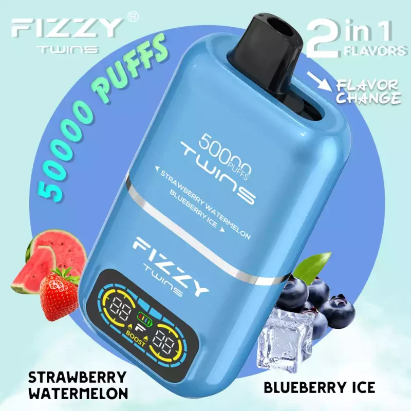 Fizzy Twins 50k Puffs Descubre la Experiencia Vaping Ultimate con 12 Sabores 50ML E Liquid Mesh Coil y Batería 850mAh 102