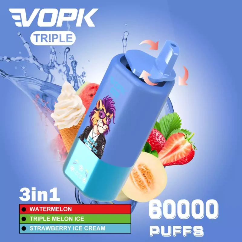 VOPK TRIPE 60000 Puffs Ofrece Triple Cambio De Sabor Y Bobina De Malla Para Una Experiencia De Vaping Premium 10 1