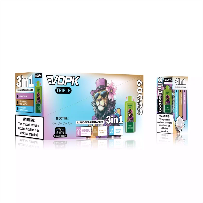 VOPK TRIPE 60000 Puffs Ofrece Triple Cambio De Sabor Y Bobina De Malla Para Una Experiencia De Vaping Premium 8 scaled