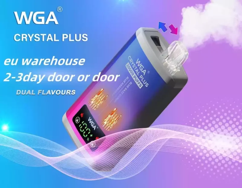 Experience WGA Crystal Plus 20000 Puffs 1.2 Ohm Mesh Coil and Type C Charging Technology Make Every Puff Last Longer 2
